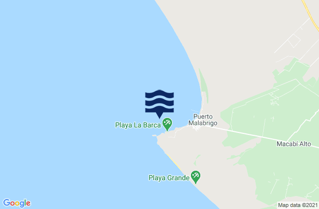 Puerto Malabrigo, Peruの潮見表地図