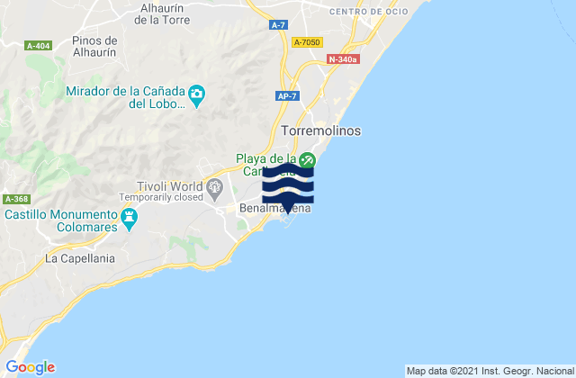 Puerto Marina Benalmadena, Spainの潮見表地図