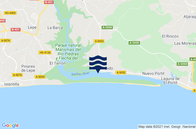 Puerto Marina El Rompido, Spainの潮見表地図
