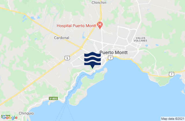 Puerto Montt, Chileの潮見表地図
