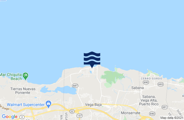 Puerto Nuevo Barrio, Puerto Ricoの潮見表地図