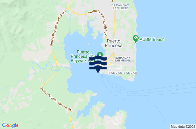Puerto Princesa City, Philippinesの潮見表地図