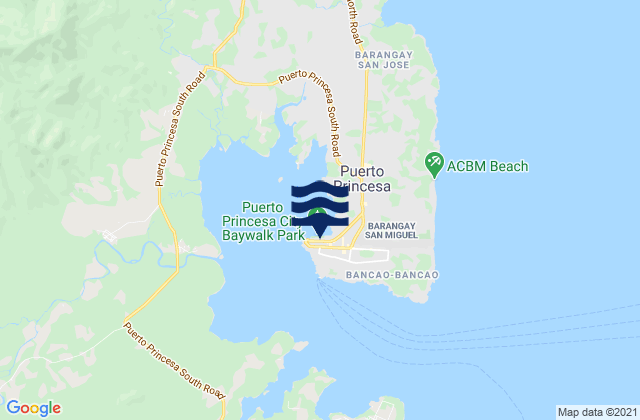 Puerto Princesa, Philippinesの潮見表地図