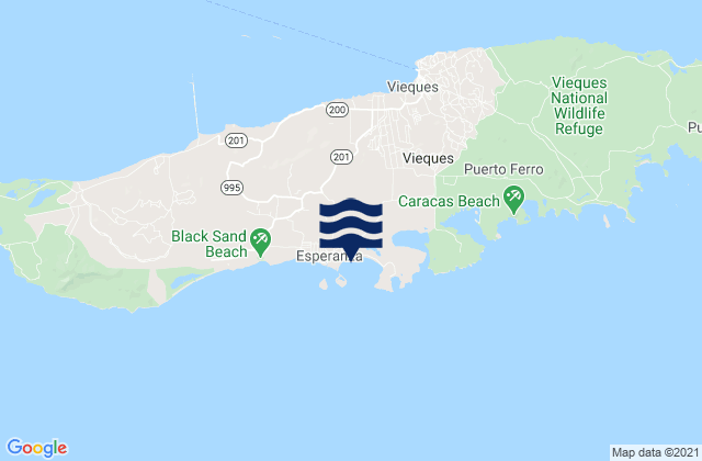 Puerto Real Barrio, Puerto Ricoの潮見表地図