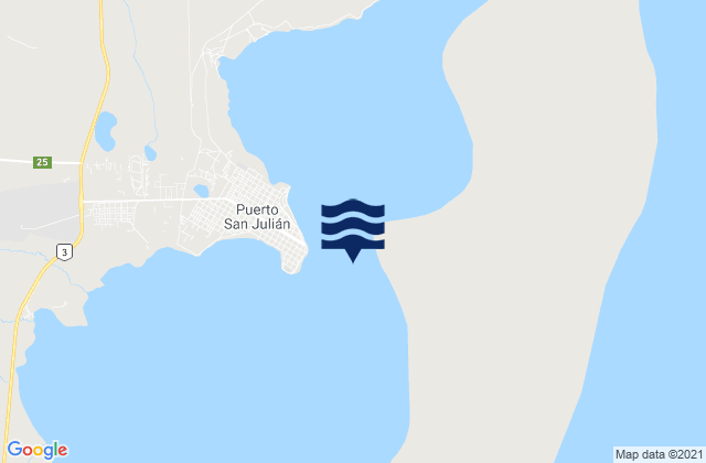 Puerto San Julian, Argentinaの潮見表地図