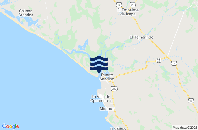 Puerto Somoza, Nicaraguaの潮見表地図