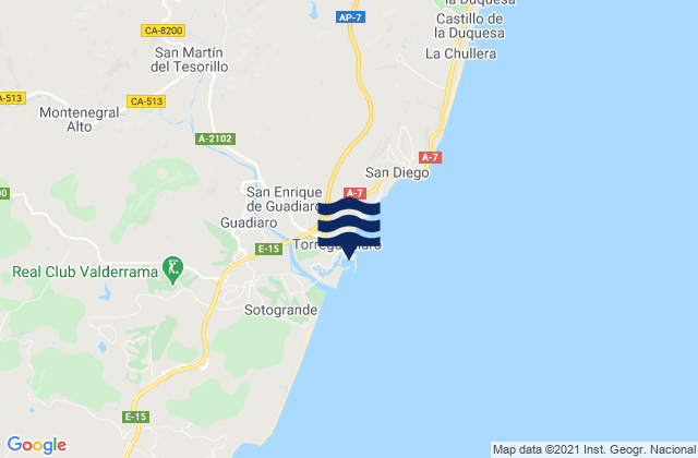 Puerto Sotogrande, Spainの潮見表地図