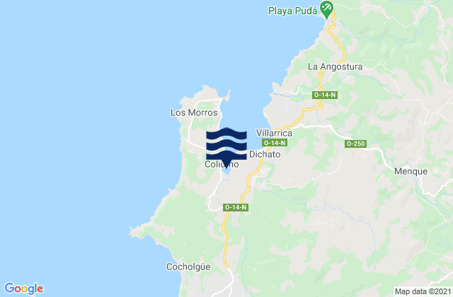 Puerto Tomé, Chileの潮見表地図