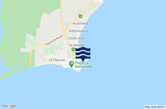 Puerto Viejo, Uruguayの潮見表地図
