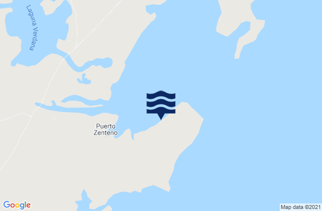 Puerto Zenteno, Chileの潮見表地図