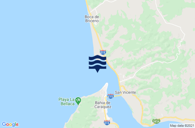 Puerto de Bahia Caraquez, Ecuadorの潮見表地図