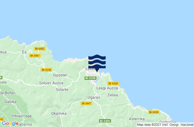 Puerto de Lekeitio, Spainの潮見表地図