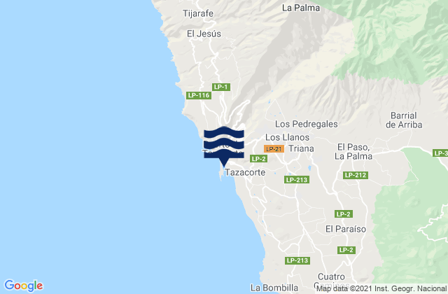Puerto de Tazacorte, Spainの潮見表地図