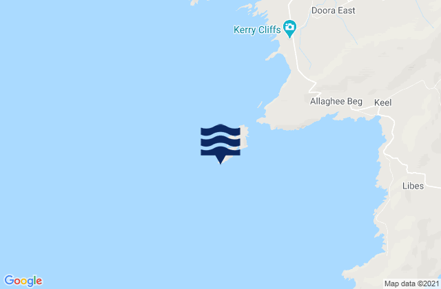 Puffin Island, Irelandの潮見表地図