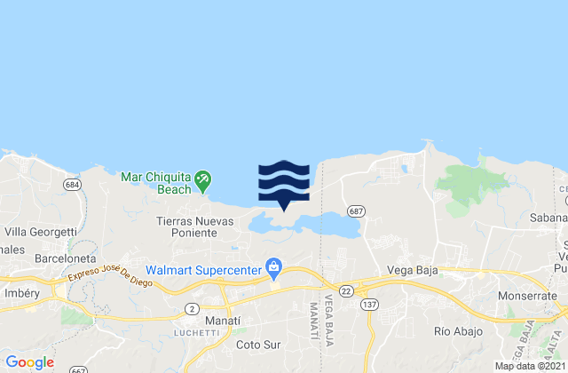 Pugnado Adentro Barrio, Puerto Ricoの潮見表地図