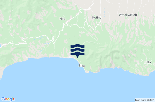 Puho, Indonesiaの潮見表地図