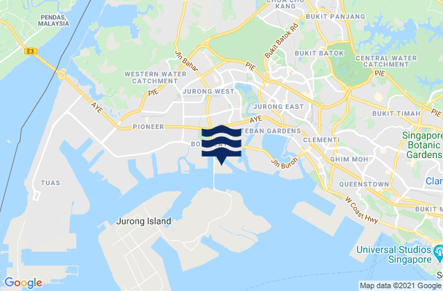 Pulau Damar Laut, Singaporeの潮見表地図