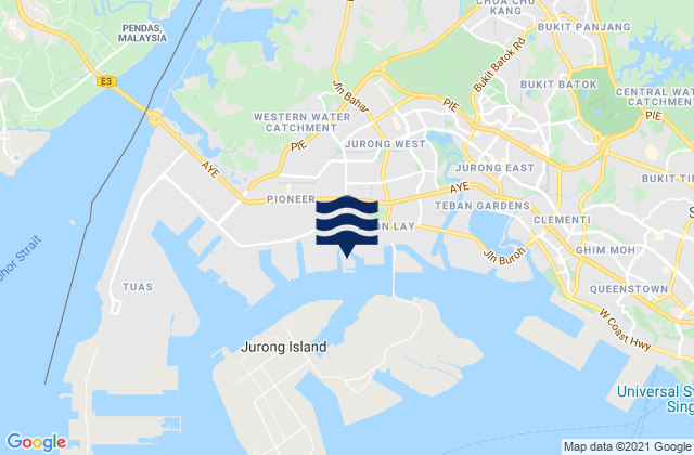 Pulau Samulun, Singaporeの潮見表地図