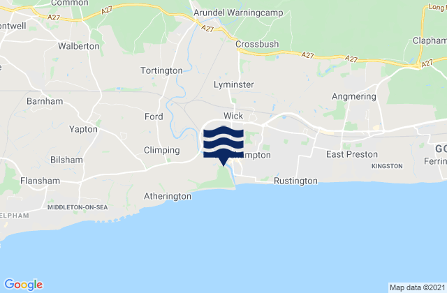 Pulborough, United Kingdomの潮見表地図