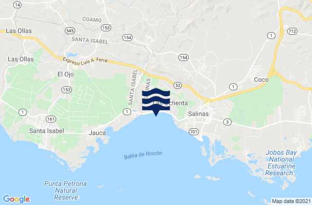 Pulguillas Barrio, Puerto Ricoの潮見表地図