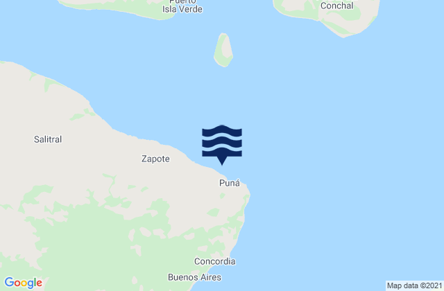 Puna, Ecuadorの潮見表地図