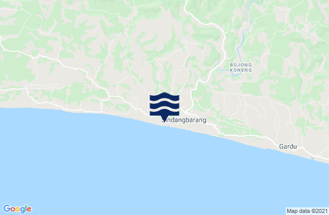 Puncak, Indonesiaの潮見表地図