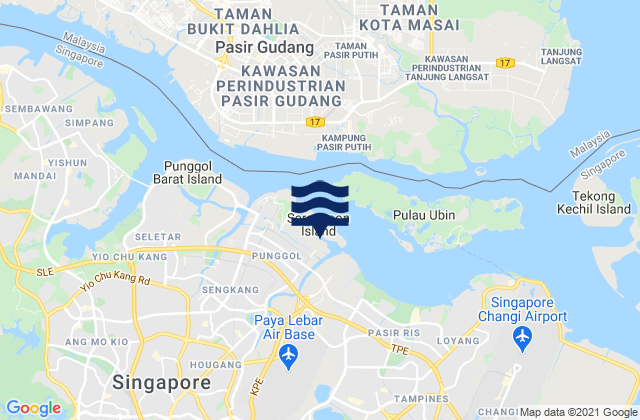 Punggol Fishing Port, Singaporeの潮見表地図