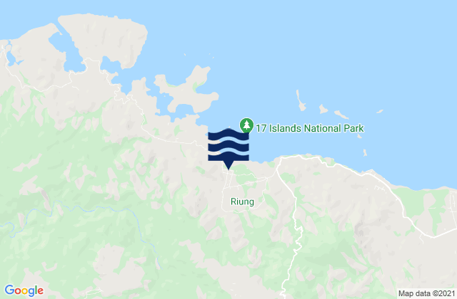 Punsu, Indonesiaの潮見表地図