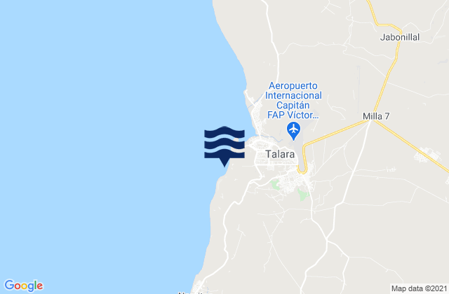 Punta Arena, Peruの潮見表地図