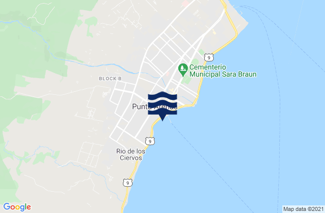 Punta Arenas, Chileの潮見表地図