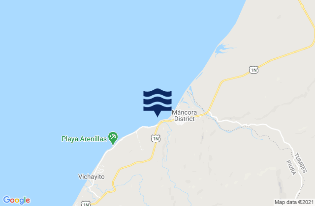 Punta Ballenas, Peruの潮見表地図