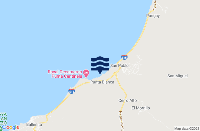 Punta Blanca, Ecuadorの潮見表地図
