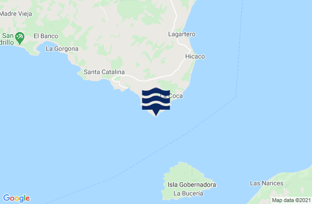 Punta Brava, Panamaの潮見表地図