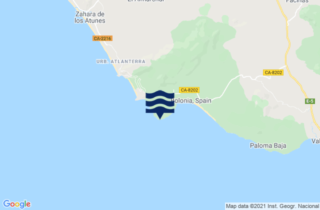 Punta Camarinal, Spainの潮見表地図