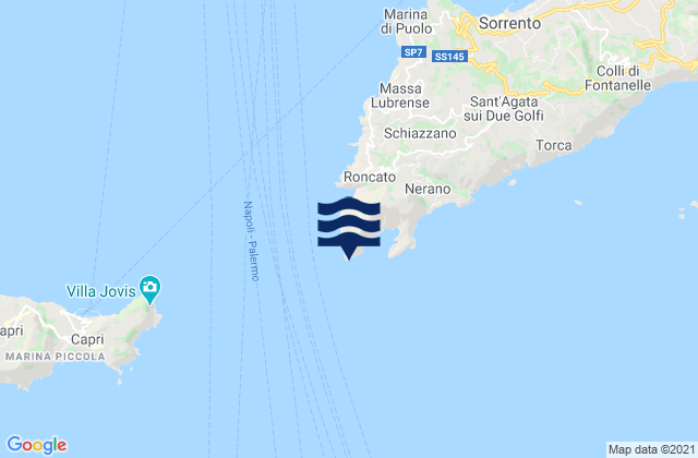 Punta Campanella, Italyの潮見表地図
