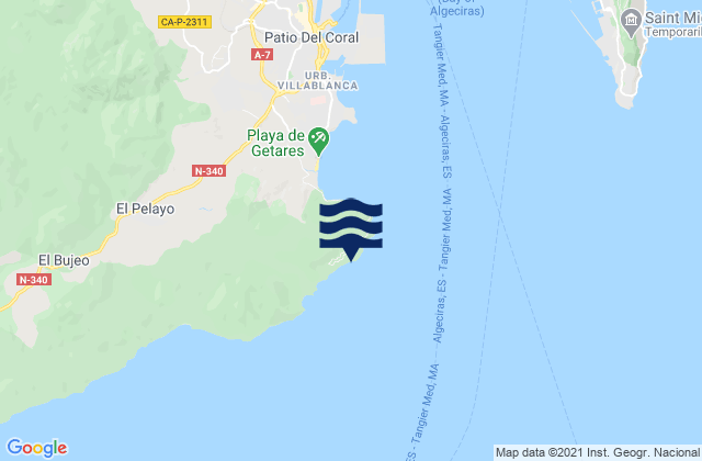 Punta Carnero, Spainの潮見表地図