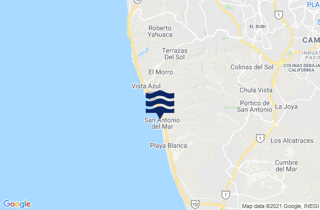 Punta Colorado, Mexicoの潮見表地図