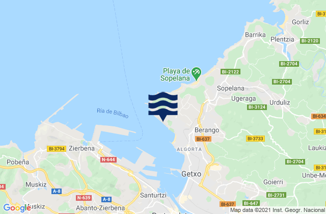 Punta Galea, Spainの潮見表地図