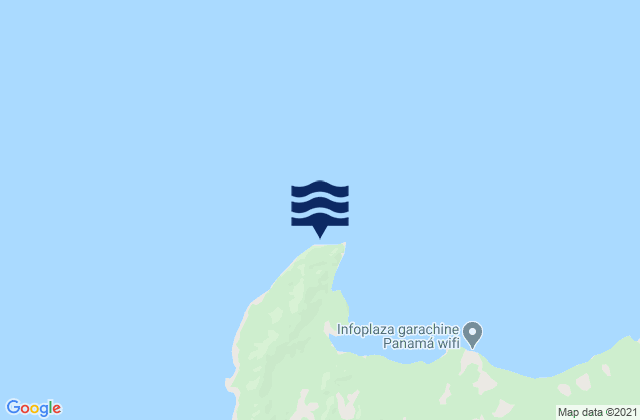Punta Garachiné, Panamaの潮見表地図