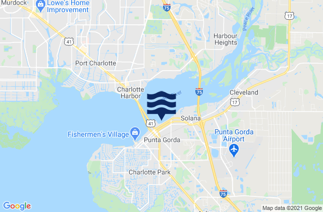 Punta Gorda, United Statesの潮見表地図
