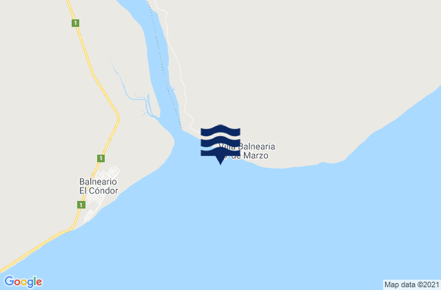 Punta Redonda Rio Negro entrance, Argentinaの潮見表地図