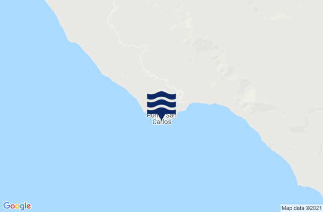 Punta San Carlos, Mexicoの潮見表地図