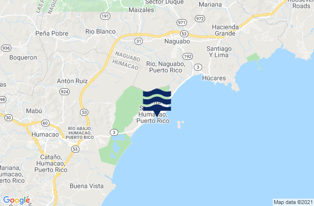 Punta Santiago Barrio, Puerto Ricoの潮見表地図