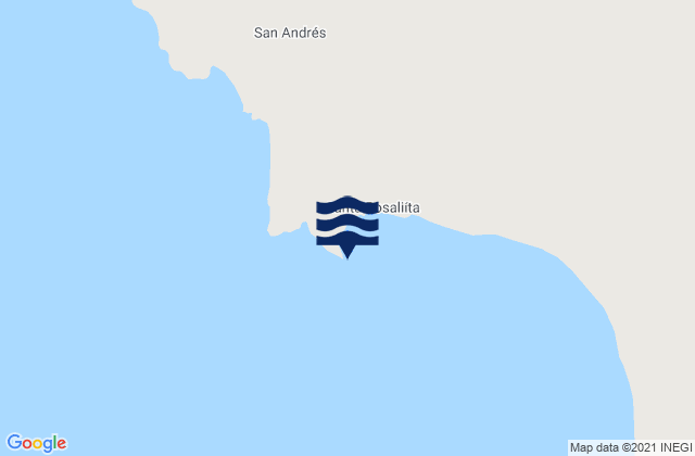 Punta Sta Rosalillita, Mexicoの潮見表地図
