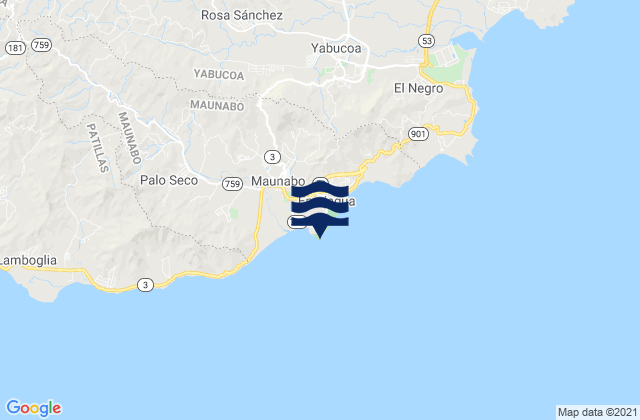 Punta Tuna, Puerto Ricoの潮見表地図