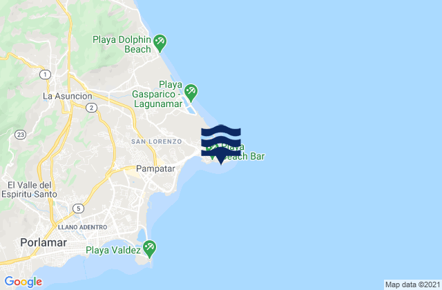 Punta ballena, Venezuelaの潮見表地図
