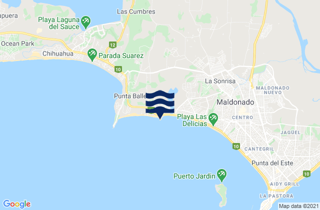 Punta del Chileno, Brazilの潮見表地図