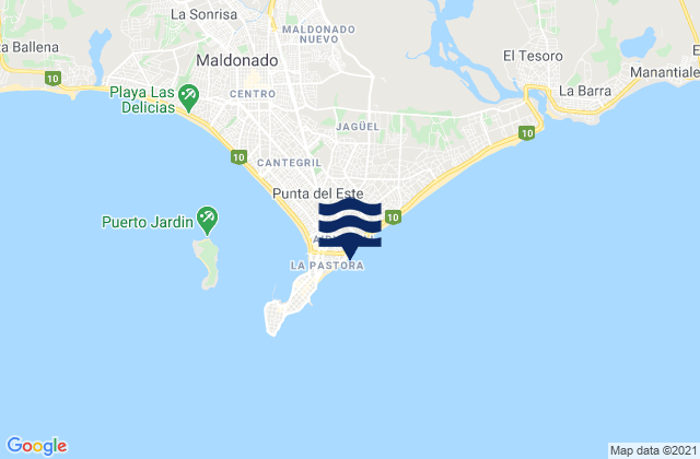 Punta del Este, Uruguayの潮見表地図