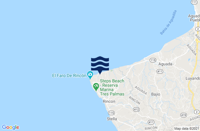 Puntas Barrio, Puerto Ricoの潮見表地図