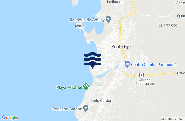 Punto Fijo, Venezuelaの潮見表地図